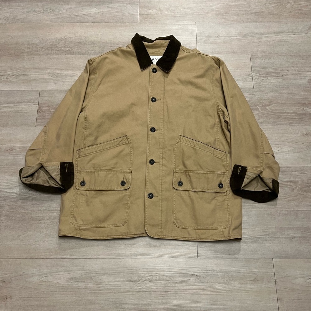 Orvis Tan Jacket with Black Accents